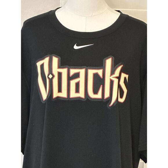 Nike Arizona Diamondbacks T Shirt Mens 2XL Black Baseball MLB Short Sleeve - Picture 3 of 11